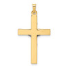 14k Two-tone Gold Polished Solid INRI Crucifix Pendant XR2069