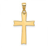 14k Yellow and Rose Gold with White Rhodium Diamond-cut Crucifix Pendant