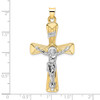 14k Two-tone Gold Polished Solid INRI Crucifix Pendant XR2060