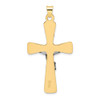 14k Two-tone Gold Polished Solid INRI Crucifix Pendant XR2060