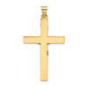 14k Two-tone Gold Polished Solid INRI Crucifix Pendant XR2073