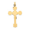 14k Two-tone Gold Polished Solid INRI Crucifix Pendant XR2065