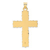 14k Two-tone Gold Polished Solid INRI Crucifix Pendant XR2051