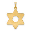 14k Yellow Gold Polished and Textured Solid Star of David Pendant XR1977
