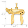 14k Yellow Gold Polished Hollow Chai Symbol Pendant XR2003