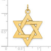 14k Yellow Gold Polished Solid Star of David Pendant XR1961