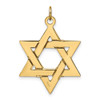 14k Yellow Gold Polished Solid Star of David Pendant XR1961