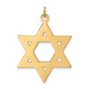 14k Yellow Gold Polished and Textured Solid Star of David Pendant XR1959
