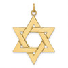 14k Yellow Gold Polished Solid Star of David Pendant XR1963