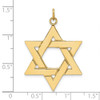 14k Yellow Gold Polished Solid Star of David Pendant XR1963