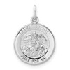 Sterling Silver Rhodium-plated Polished Solid Saint Michael Pendant QC11201