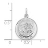 Sterling Silver Rhodium-plated Polished Solid Saint Michael Pendant QC11201