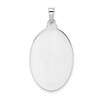 14k White Gold Polished Saint Joseph Oval Solid Medal Pendant