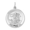 Sterling Silver Rhodium-plated Polished Solid Saint Michael Pendant QC11204