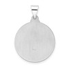 14k White Gold Polished and Satin Hollow Jesus Face Disc Pendant XR1893