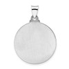 14k White Gold Polished and Satin Hollow Jesus Face Disc Pendant XR1891