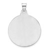 14k White Gold Polished and Satin Hollow Jesus Face Disc Pendant XR1889