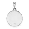 14k White Gold Polished and Satin Hollow St Anthony Medal Pendant XR1919