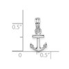 Sterling Silver Polished 3D Mini Anchor Pendant