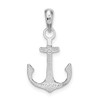 Sterling Silver Polished Anchor Pendant QC10443