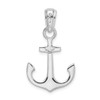 Sterling Silver Polished 3D Anchor Pendant QC9879