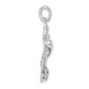 Sterling Silver Polished Dolphin and Anchor Pendant