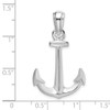 Sterling Silver Polished 3D Anchor Pendant QC10005