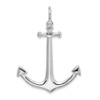 Sterling Silver Polished 3D Large Anchor Pendant