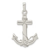 Sterling Silver Polished 3D Anchor Pendant QC11246