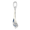 Sterling Silver Polished 3D Enameled Sailboat Pendant