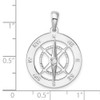 Sterling Silver Polished Moveable Needle Compass Pendant