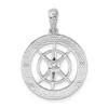 Sterling Silver Polished Moveable Needle Compass Pendant