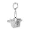 Sterling Silver Polished 3D Nantucket Basket Pendant