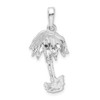 Sterling Silver Polished Palm Tree Pendant QC9868