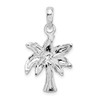 Sterling Silver Polished Palm Tree Pendant QC10486