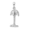 Sterling Silver Polished/Textured 3D Palm Tree Pendant
