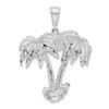 Sterling Silver Polished Palm Trees Pendant QC9956