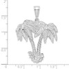 Sterling Silver Polished Palm Trees Pendant QC9956
