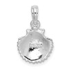 Sterling Silver Polished Scallop Shell Pendant QC9829