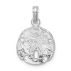 Sterling Silver Polished Sand Dollar Pendant QC9823