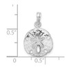 Sterling Silver Polished Sand Dollar Pendant QC9823