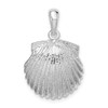 Sterling Silver Polished Scallop Shell Pendant QC10433