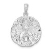 Sterling Silver Polished/Textured Sand Dollar Pendant QC10096