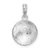 Sterling Silver Polished/Textured Soccer Ball Pendant