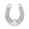 Sterling Silver Polished Horseshoe Chain Slide Pendant