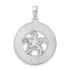 Sterling Silver Textured Turks and Caicos w/Starfish Pendant