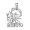 14k White Gold SCORPIO Pendant