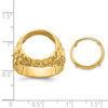 14k Yellow Gold Polished Mens Nugget-style 14 mm Coin Bezel Ring