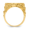 14k Yellow Gold Polished Mens Nugget-style 16 mm Coin Bezel Ring