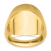 14k Yellow Gold Men's Polished Classic Solid Back 16mm Coin Bezel Ring